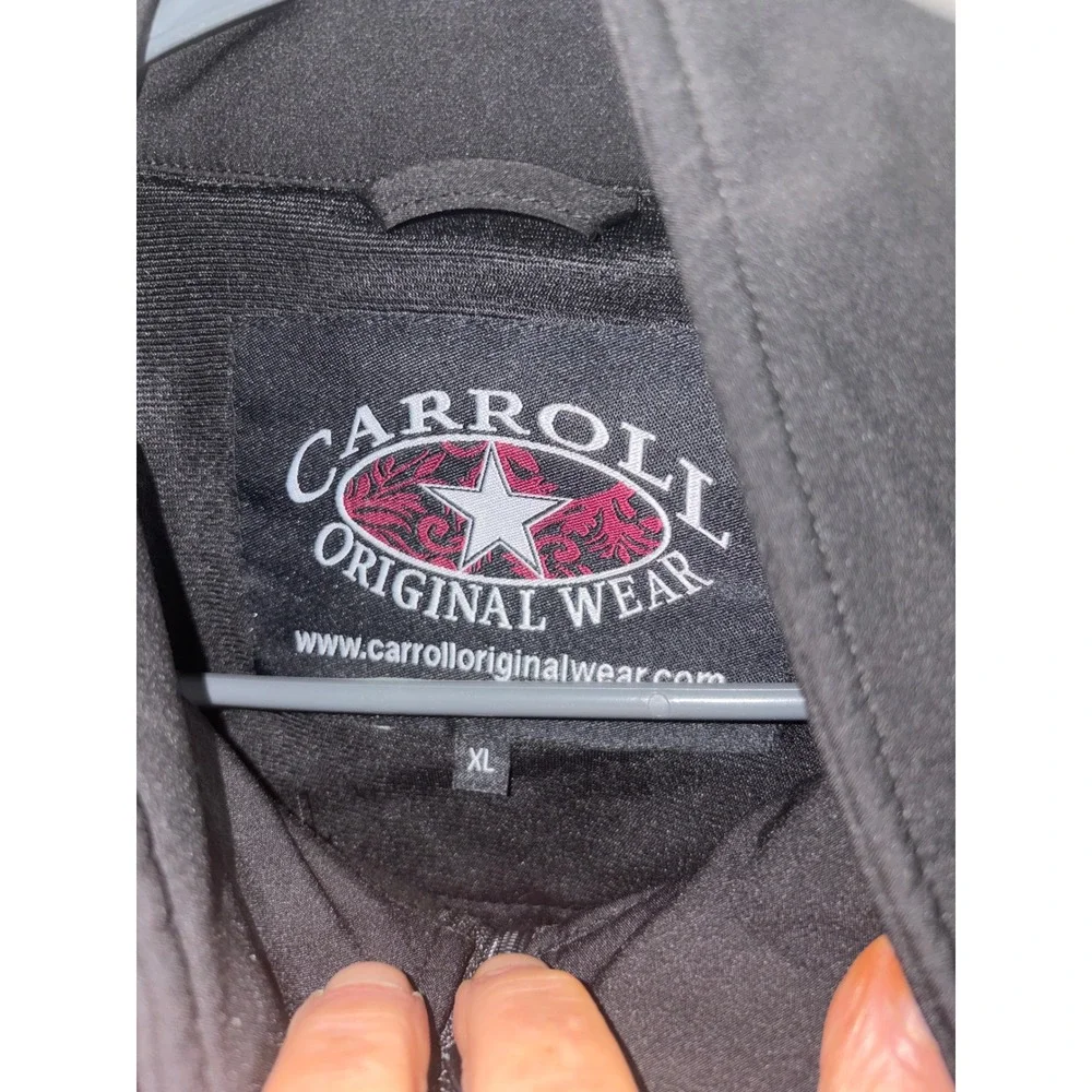 Carroll Original Wear Vest Mens XL Black Excellent 2018 No Bull Barrel Races Zip
